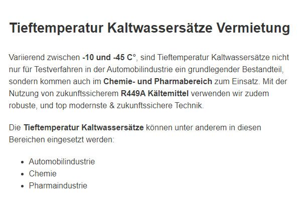 mobile Klimageraete Vermietung aus  Oberderdingen